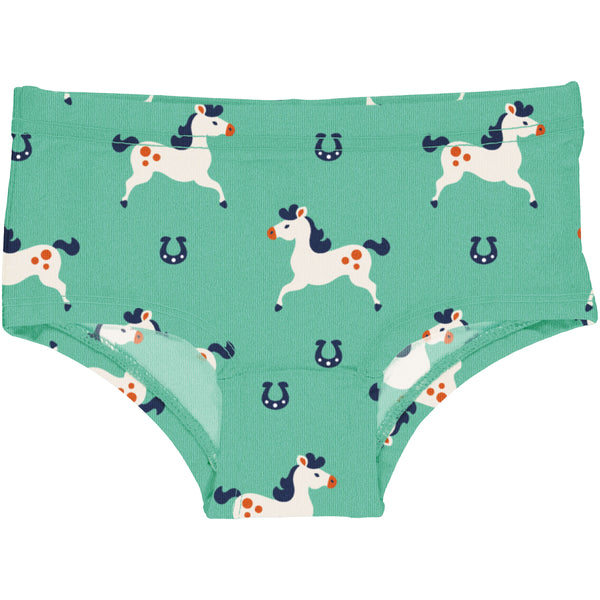Maxomorra Organic Children's Brief Hipsters-  Horse Knickers