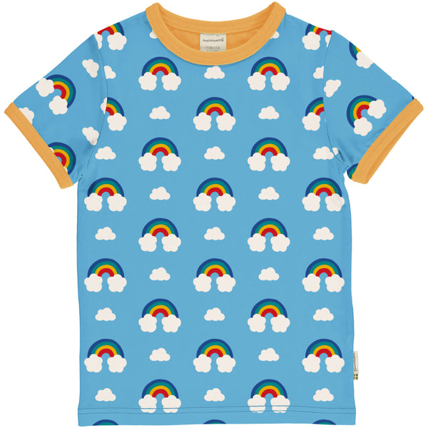 Maxomorra Organic Children's Top - Short Sleeved Rainbow
