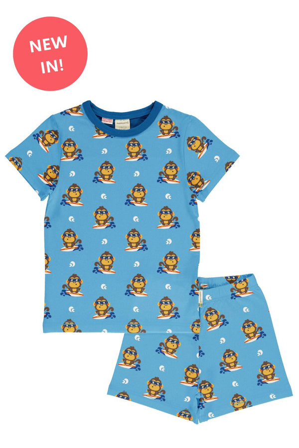 Maxomorra Organic Children's Pyjamas- Monkey Pyjama