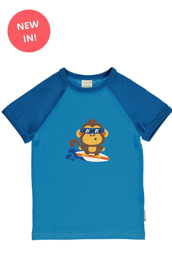 Maxomorra Organic Children's T-shirt - Raglan Monkey