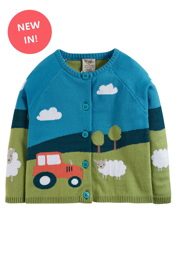 Frugi Reva Knitted Farm Cardigan- Organic Cotton-Children's Clothing