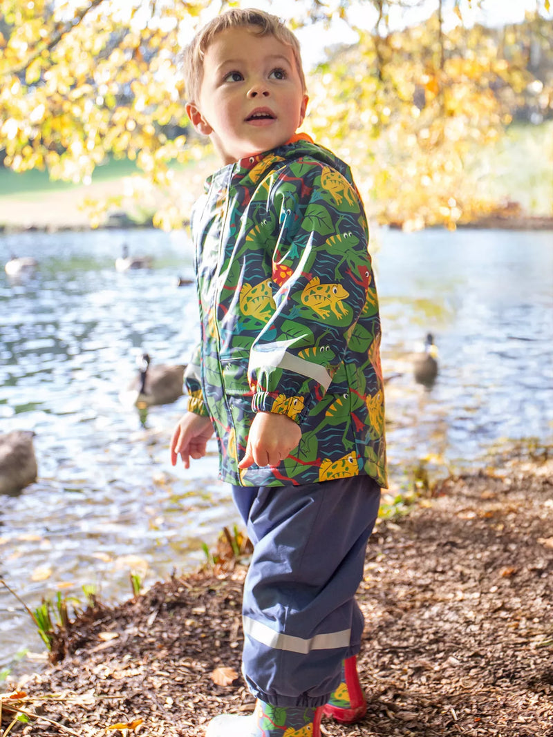 Frugi Printed Puddle Buster Coat- Be Hoppy