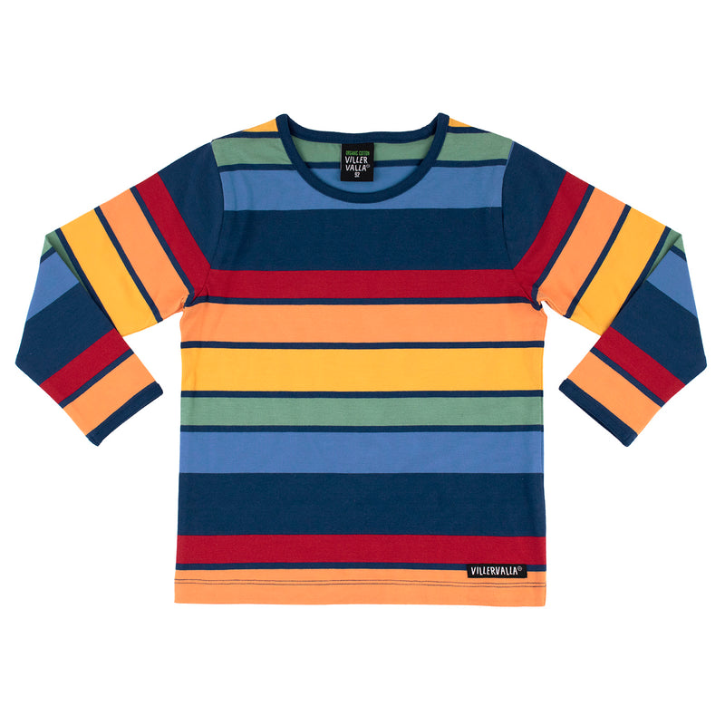 Kid's Top- Chamonix Rainbow Blue Long Sleeved Top - Villervalla Top