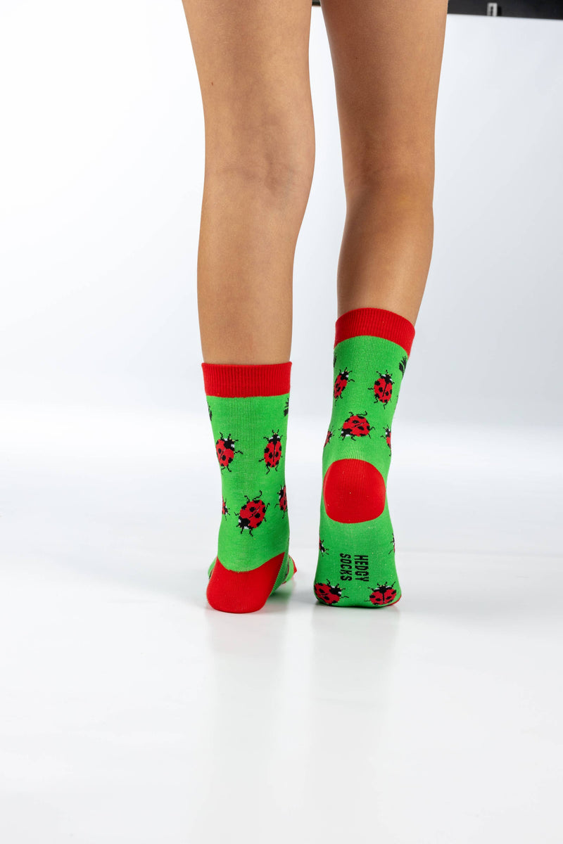 KIDS BAMBOO SOCKS | LADYBIRD SOCKS | LADYBUG SOCKS | NOVELTY: UK 9-12 (EU 27-31)