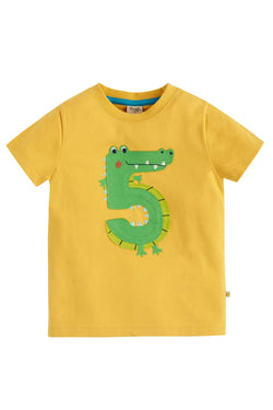 Birthday Age Five- Frugi Fifth Birthday Magic Number T-shirt