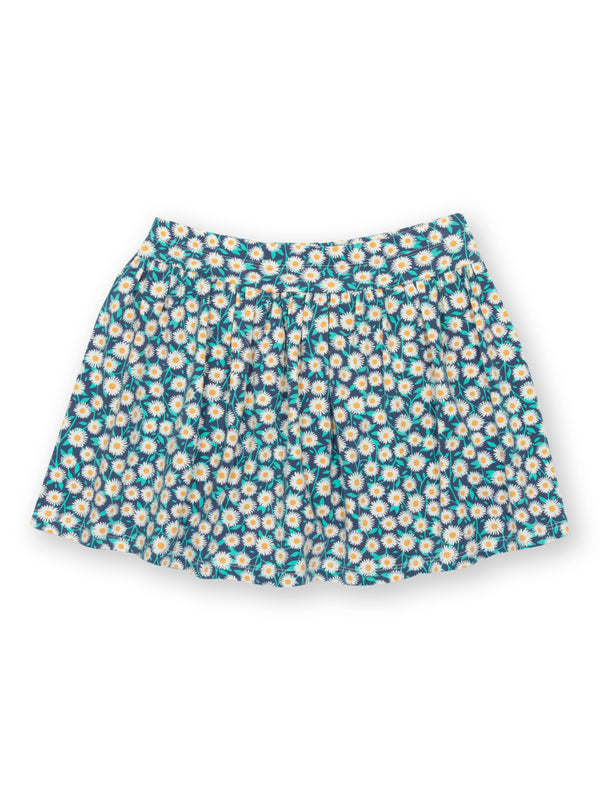 Kite Daisy Fields Skort- Blue Organic Skort- Daisy Flowers - Children's Clothing