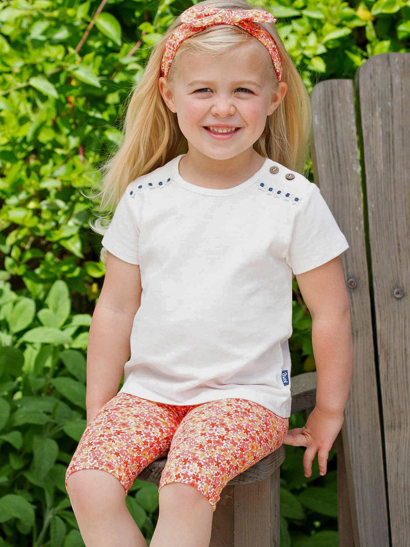 Kite - DaisyT-shirt- Daisy- Embroidered- white -Children's Clothing