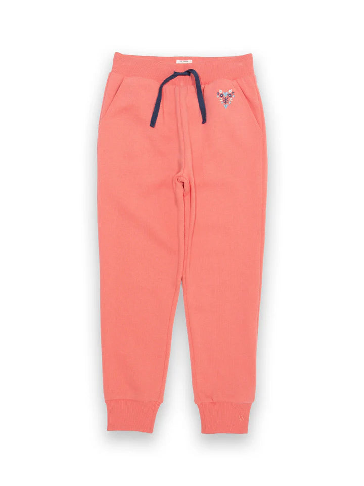 Kite Joggers Heart Peach colour- Organic Cotton-Children's Clothing Jogging Pants