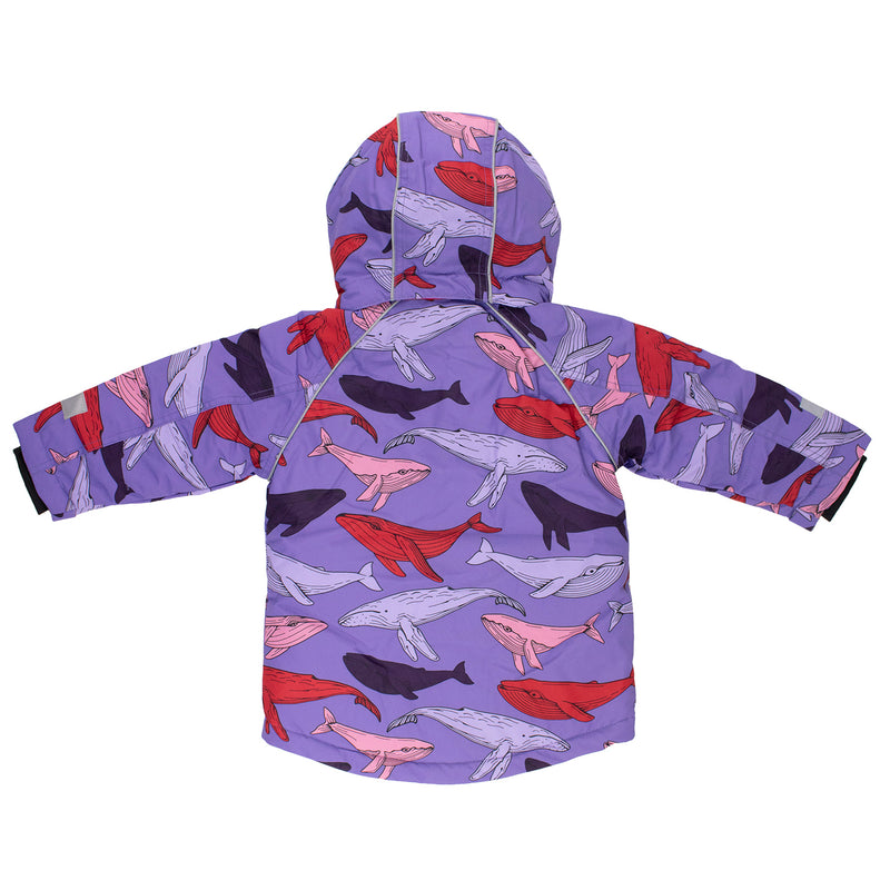 Kids Winter Coat - Lilac Whale Coat- Villervalla Ski Coat