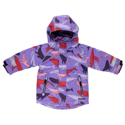 Kids Winter Coat - Lilac Whale Coat- Villervalla Ski Coat