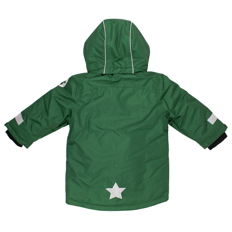 Villervalla Winter Parka Coat Forest Green - Kids organic clothing jacket