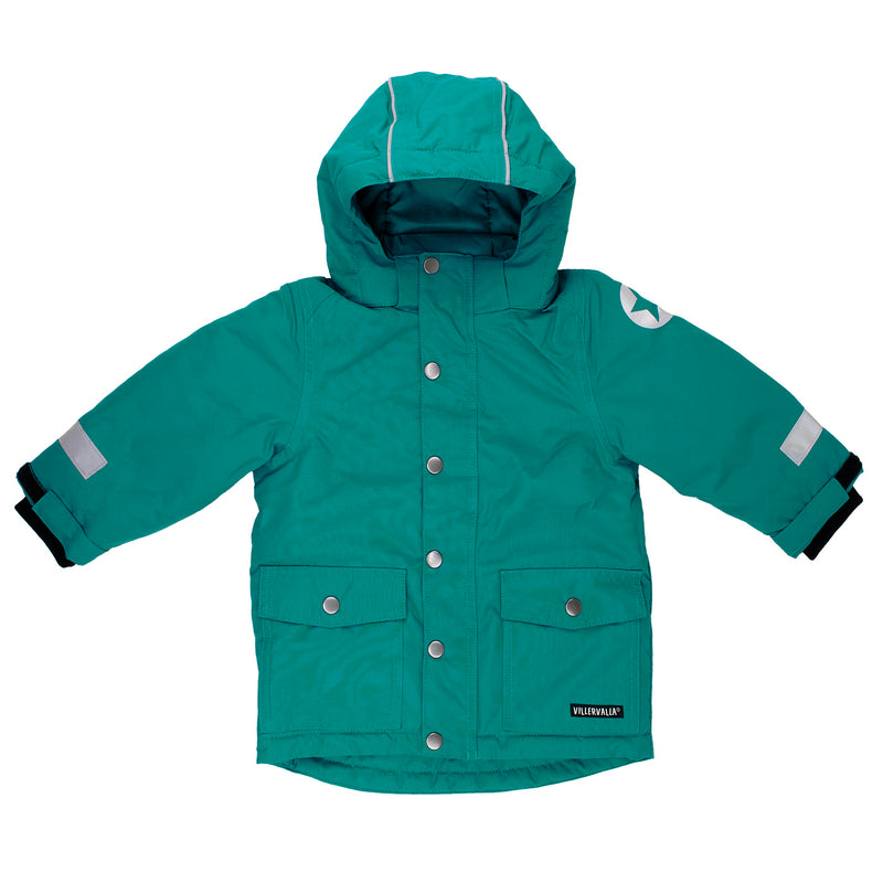 Kids Winter Coat Parka - Hemlock- Turquoise Green Blue Villervalla Coat AW25