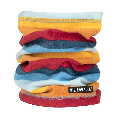 Villervalla Fleece tube rainbow scarf  - Kids organic clothing Choice of colours