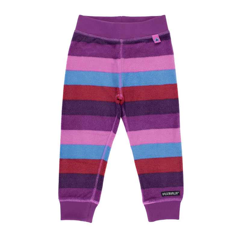 Kids Fleece Pants- Himalaya Striped Purple - Villervalla Pants