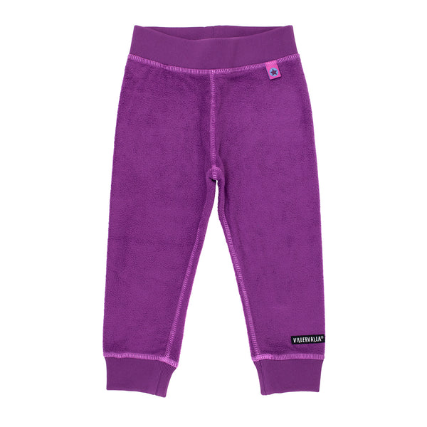 Kids Fleece Pants- Dahlia Purple Fleece - Villervalla Pants