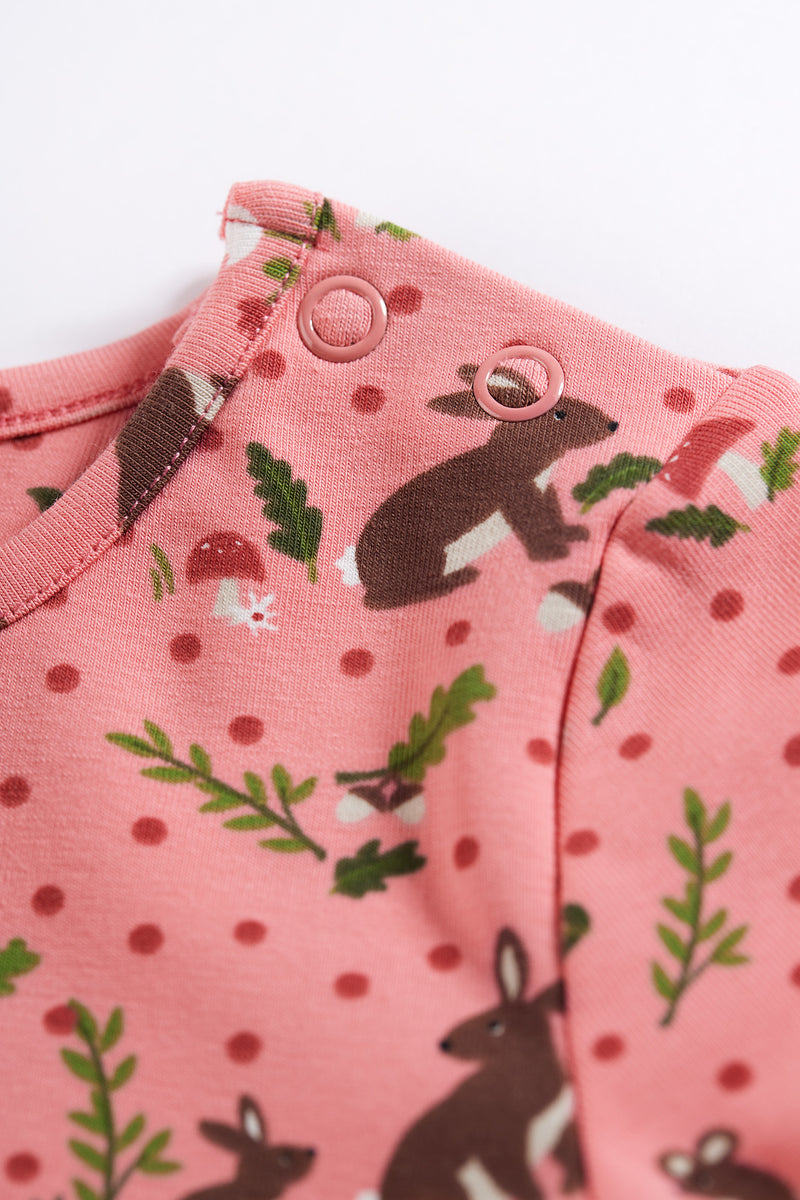 Winter Rabbit Skater Dress- Guava Winter Tales-Frugi- Organic-Children's Clothing