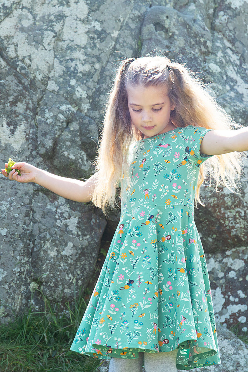 Frugi Fairy Forest Skater Dress- Organic Cotton-Children's Clothing