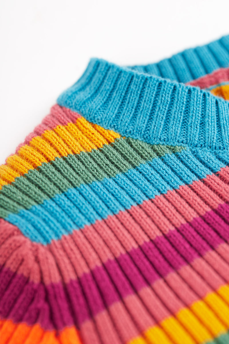 Rainbow Zoe Knitted Jumper -Frugi- Organic Cotton-Children's Clothing