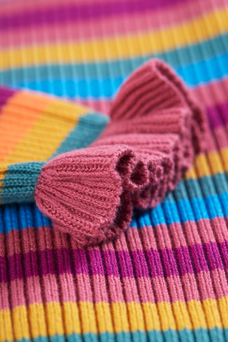 Rainbow Zoe Knitted Jumper -Frugi- Organic Cotton-Children's Clothing