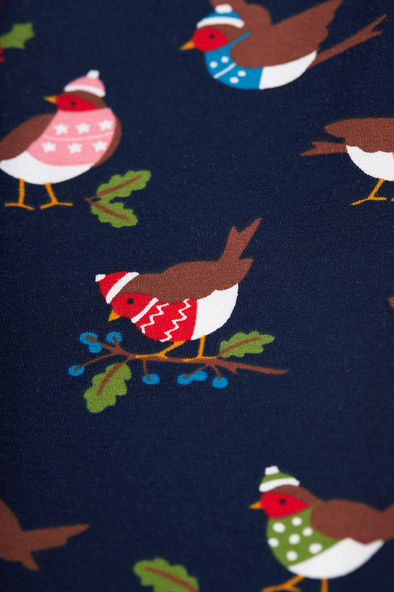Children's Christmas Leggings- Robins-Frugi Organic-Kids's Clothing