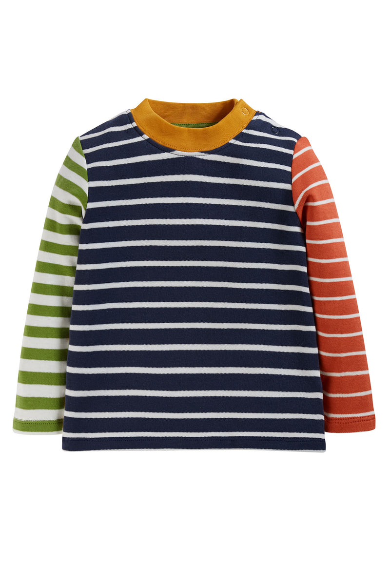 Frugi Hotchpotch Top - Long Sleeved stripe Organic Cotton-Children's Clothing