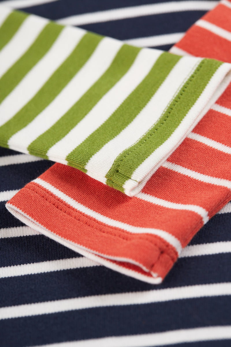 Frugi Hotchpotch Top - Long Sleeved stripe Organic Cotton-Children's Clothing