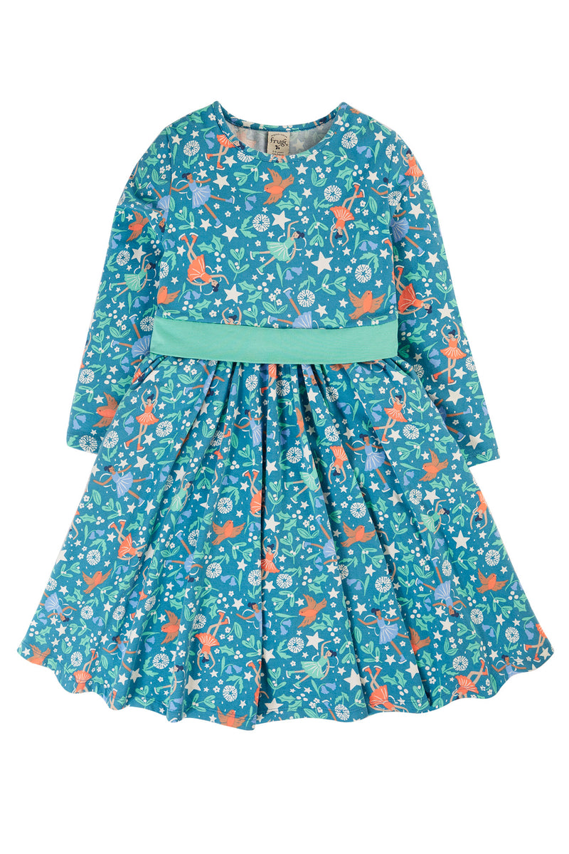 Children's Frugi Party Skater Dress: Enchanted Forest Fairy Christmas Dress