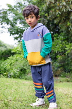 Frugi Bowen Block Colour Hoody- Organic Cotton-Children's Clothing