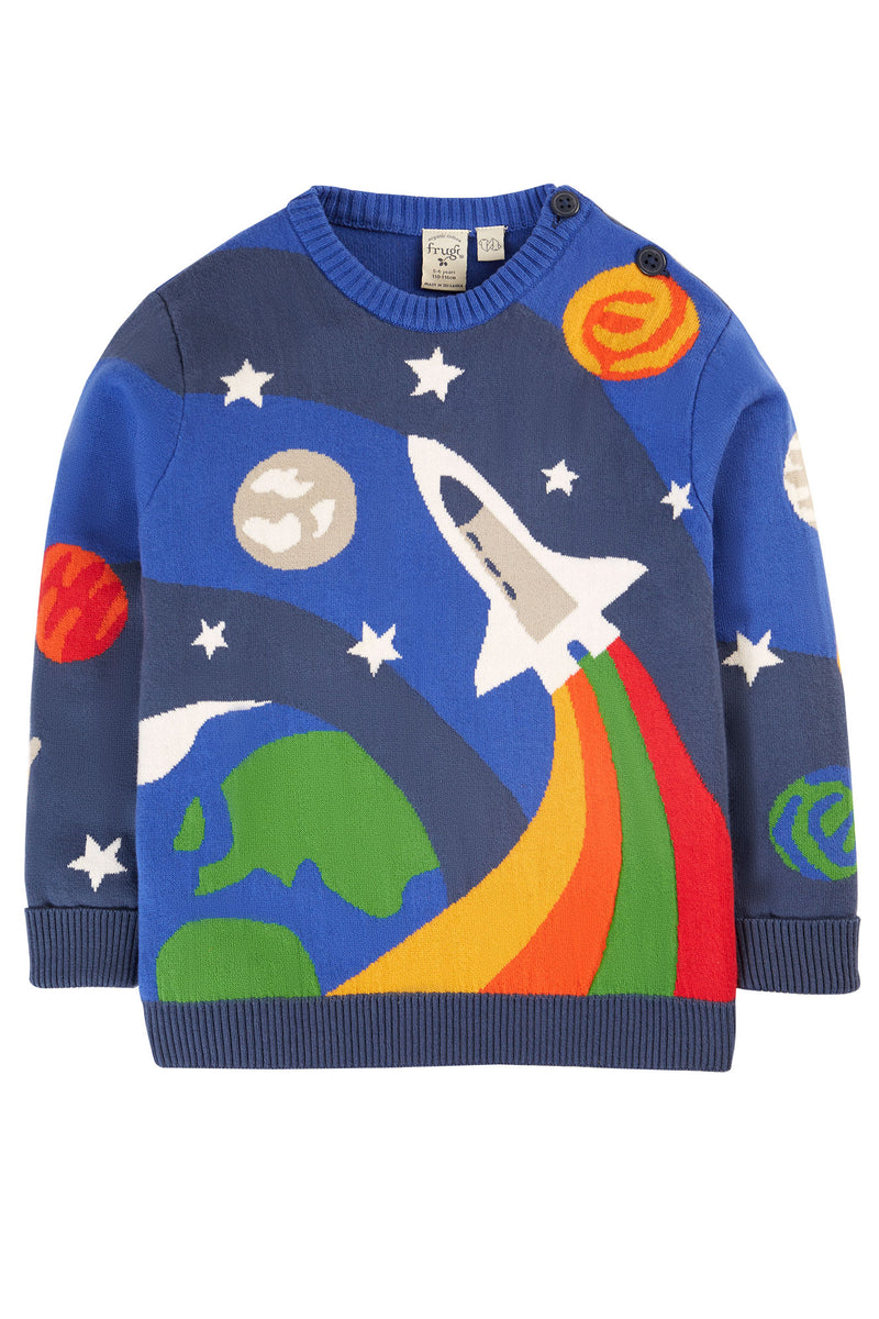 Frugi Rocket Jumper-  Elwood Knitted Rockets- Organic Cotton-Children's Clothing