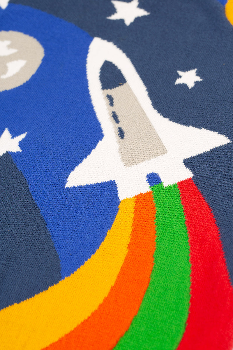 Frugi Rocket Jumper-  Elwood Knitted Rockets- Organic Cotton-Children's Clothing