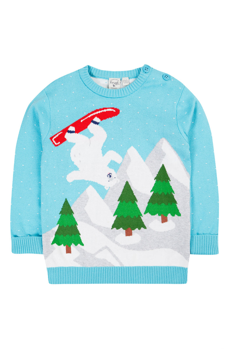 Frugi Christmas Elwood Knitted Jumper- Organic Cotton-Children's Clothing