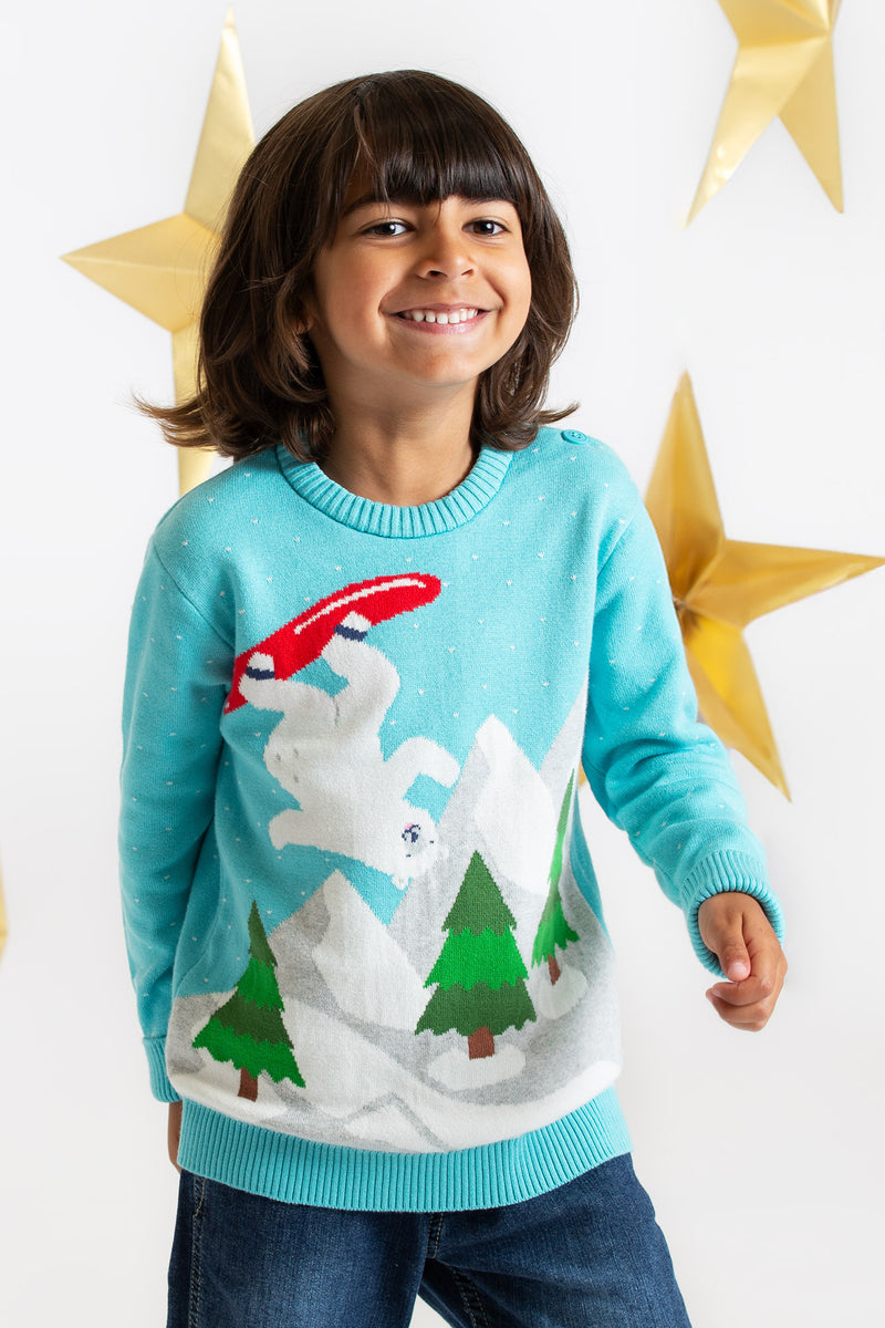 Frugi Christmas Elwood Knitted Jumper- Organic Cotton-Children's Clothing