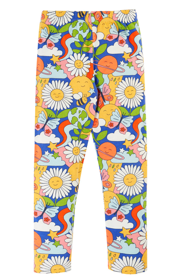 Frugi Retro Flower Leggings Retro Happy- Organic Cotton-Children's Clothing