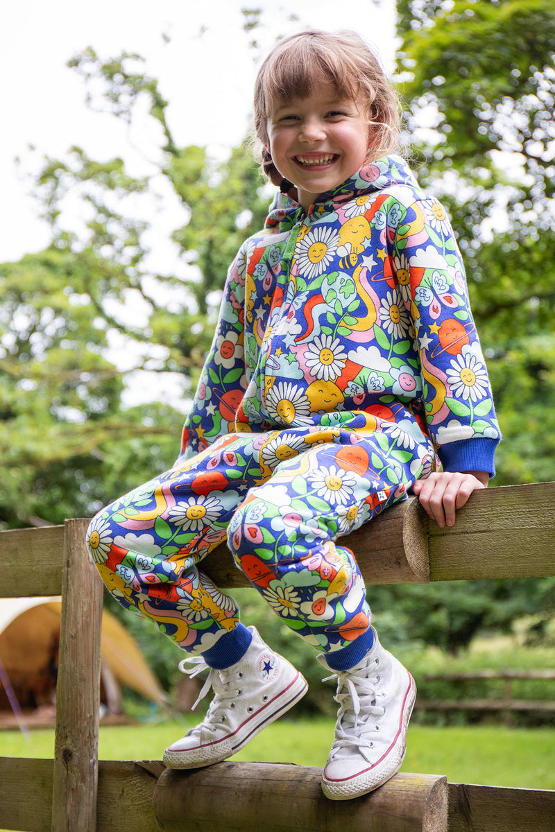 Frugi  Retro Flowers Big Snuggle Suit - Organic Cotton-Children's Clothing