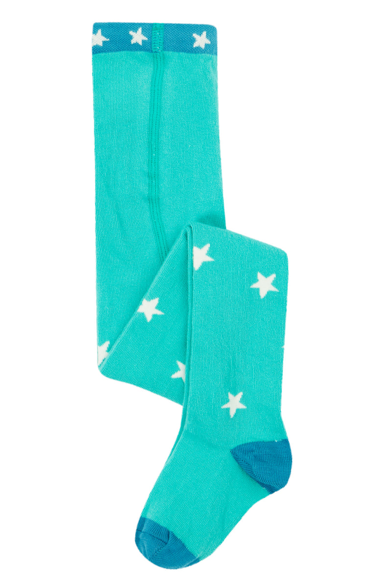 Frugi Norah Tights Pacific Aqua Stars