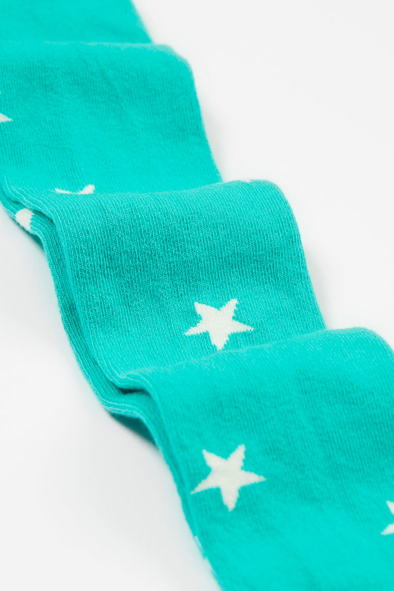 Frugi Norah Tights Pacific Aqua Stars