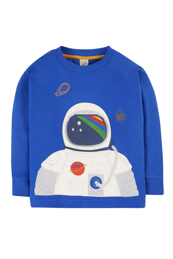 Frugi Blue Astronaut Top Long Sleeved - Space interactive- Organic Cotton-Children's Clothing