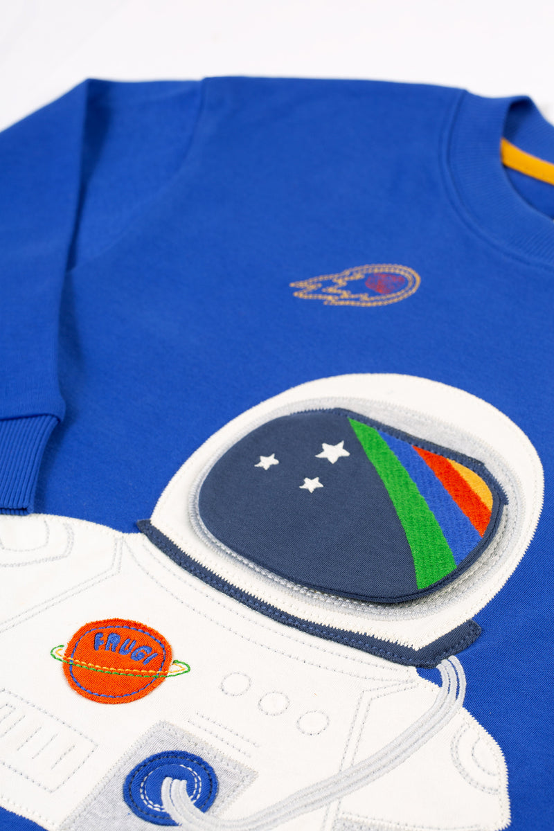 Frugi Blue Astronaut Top Long Sleeved - Space interactive- Organic Cotton-Children's Clothing