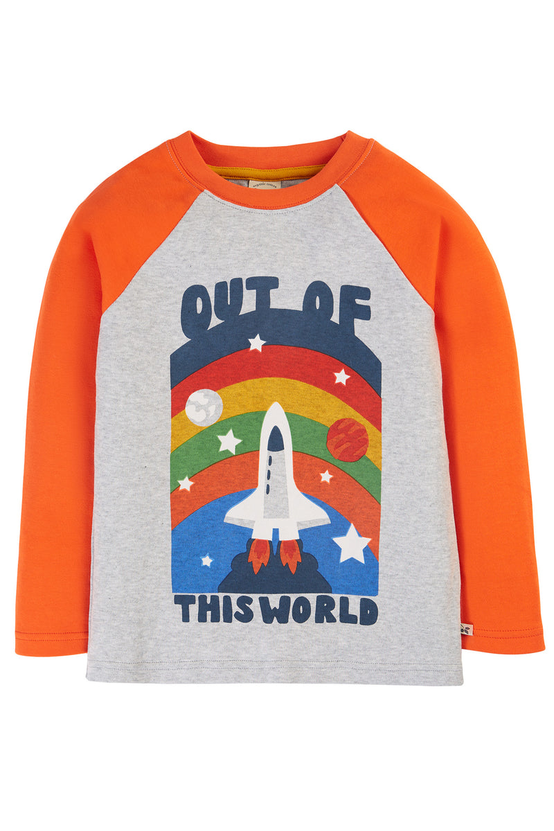 Frugi Rocket Top Long Sleeved Rockets- Out of this world- Organic Cotton-Children's Clothing