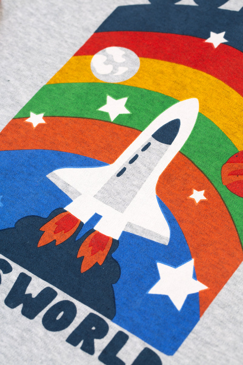 Frugi Rocket Top Long Sleeved Rockets- Out of this world- Organic Cotton-Children's Clothing