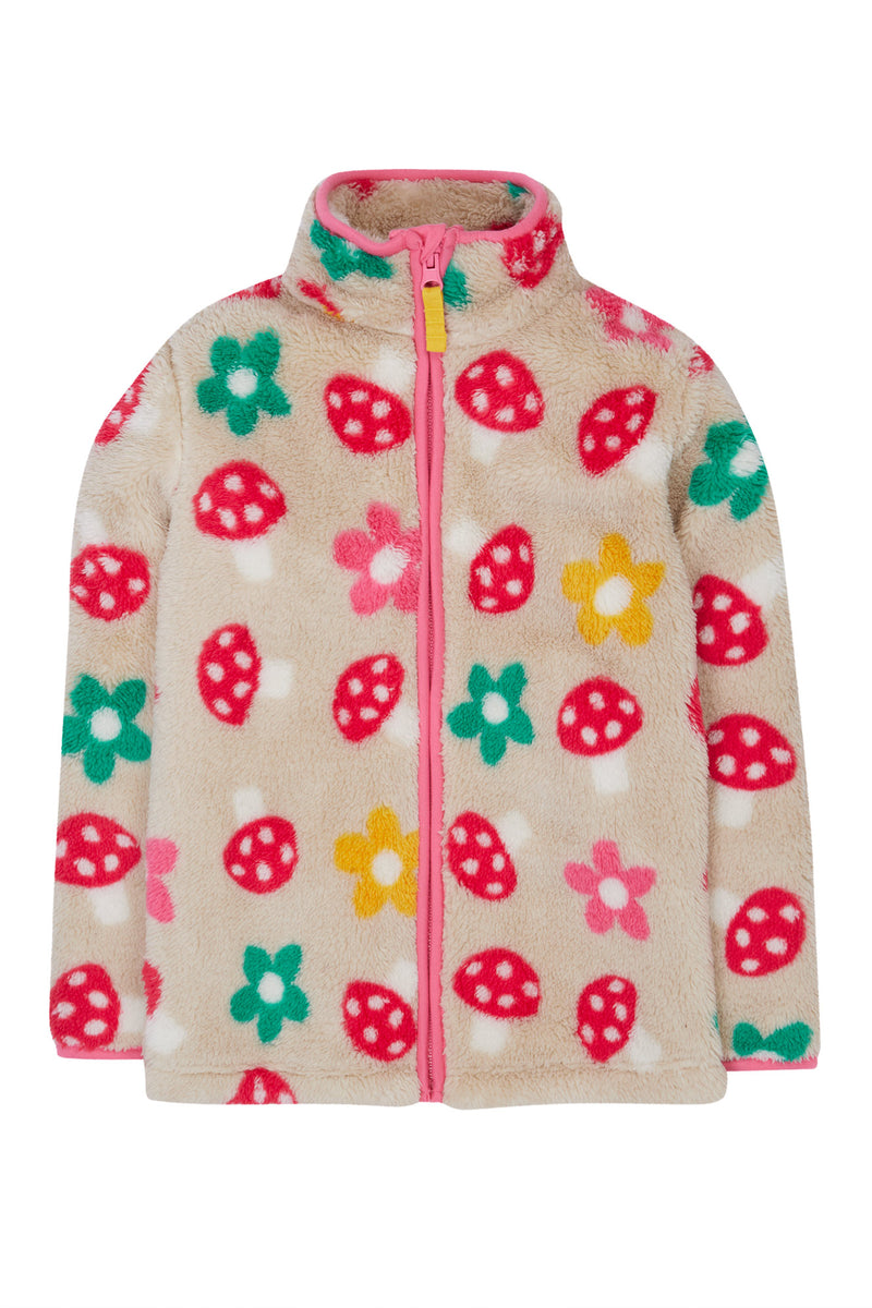 Frugi Zipped Ted Fleece Jacket- Mushroom Field