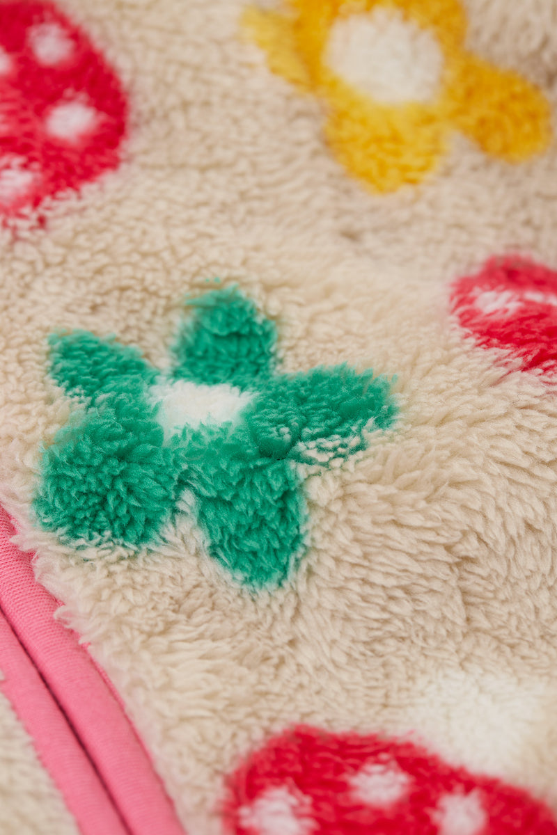 Frugi Zipped Ted Fleece Jacket- Mushroom Field