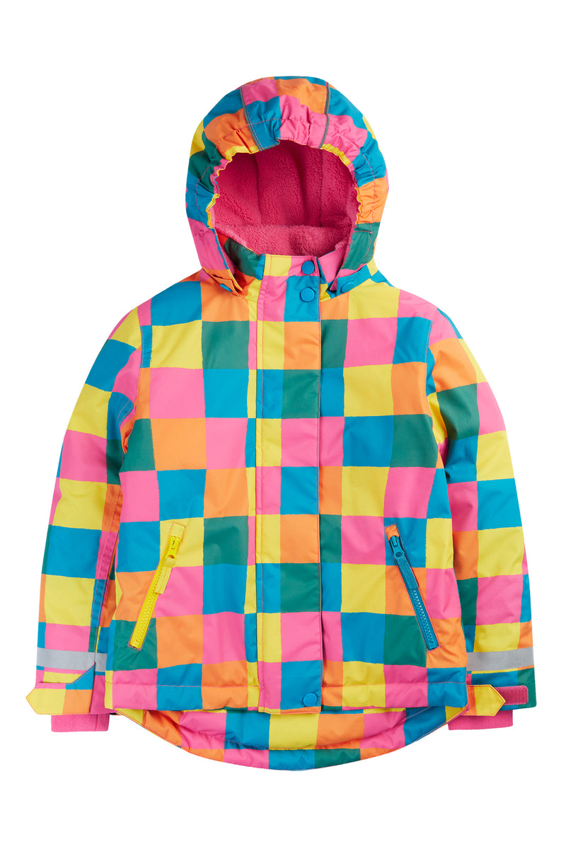 Frugi Snow and Ski Coat - Rainbow Check