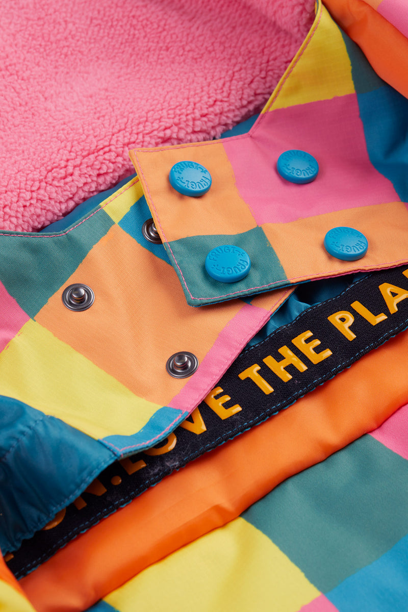 Frugi Snow and Ski Coat - Rainbow Check