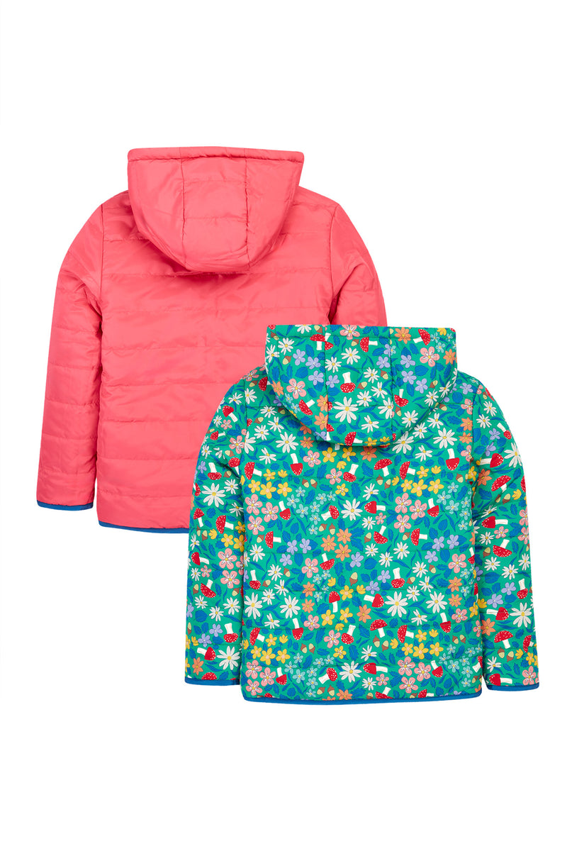Frugi Reversible Toasty Trail Jacket- Wild Woods/Tulip Flowers