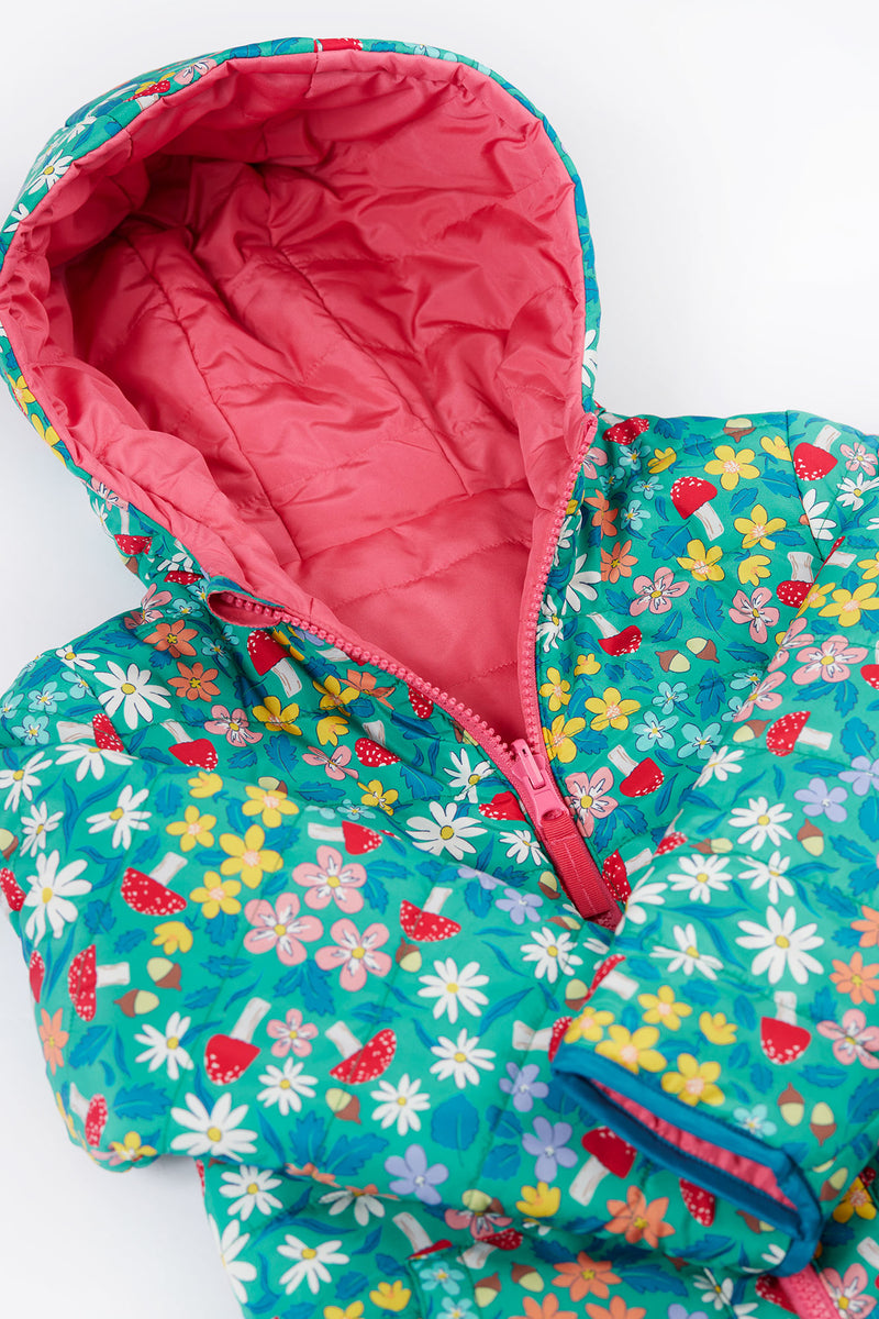 Frugi Reversible Toasty Trail Jacket- Wild Woods/Tulip Flowers