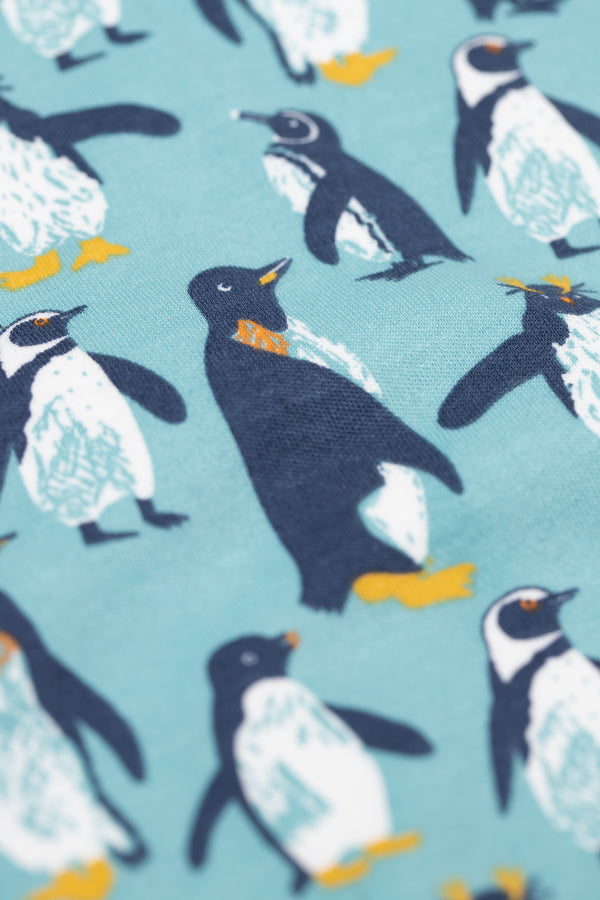 Children's Frugi Christmas Pyjamas: Sundown Pyjamas Penguin Waddle