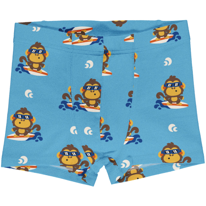 Maxomorra Organic Children's Boxer Shorts-  Monkey Boxers