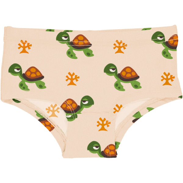 Maxomorra Organic Children's Brief Hipsters-  Turtle Knickers