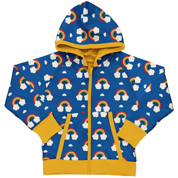 Maxomorra Organic Children's Hoody Cardigan - Rainbow